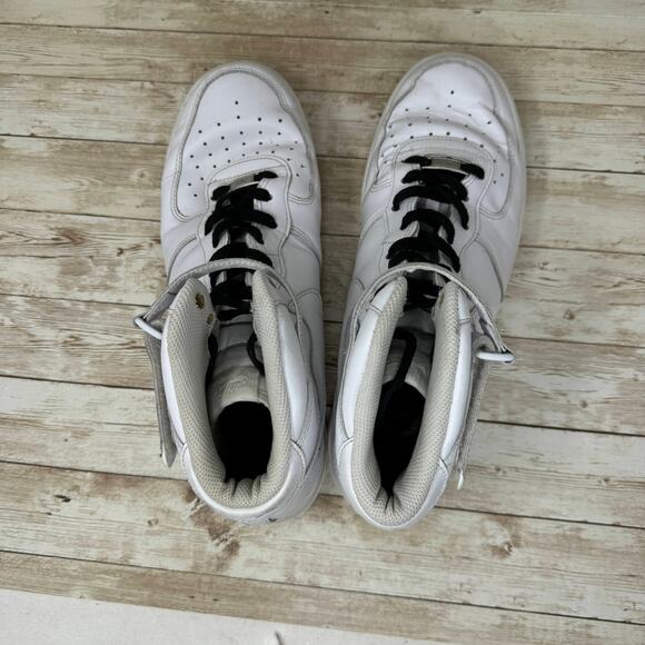 Nike Air Force 1 Mid CW2289-111 Triple White Lace Up Sneakers Men's Size 12 - Picture 5 of 8